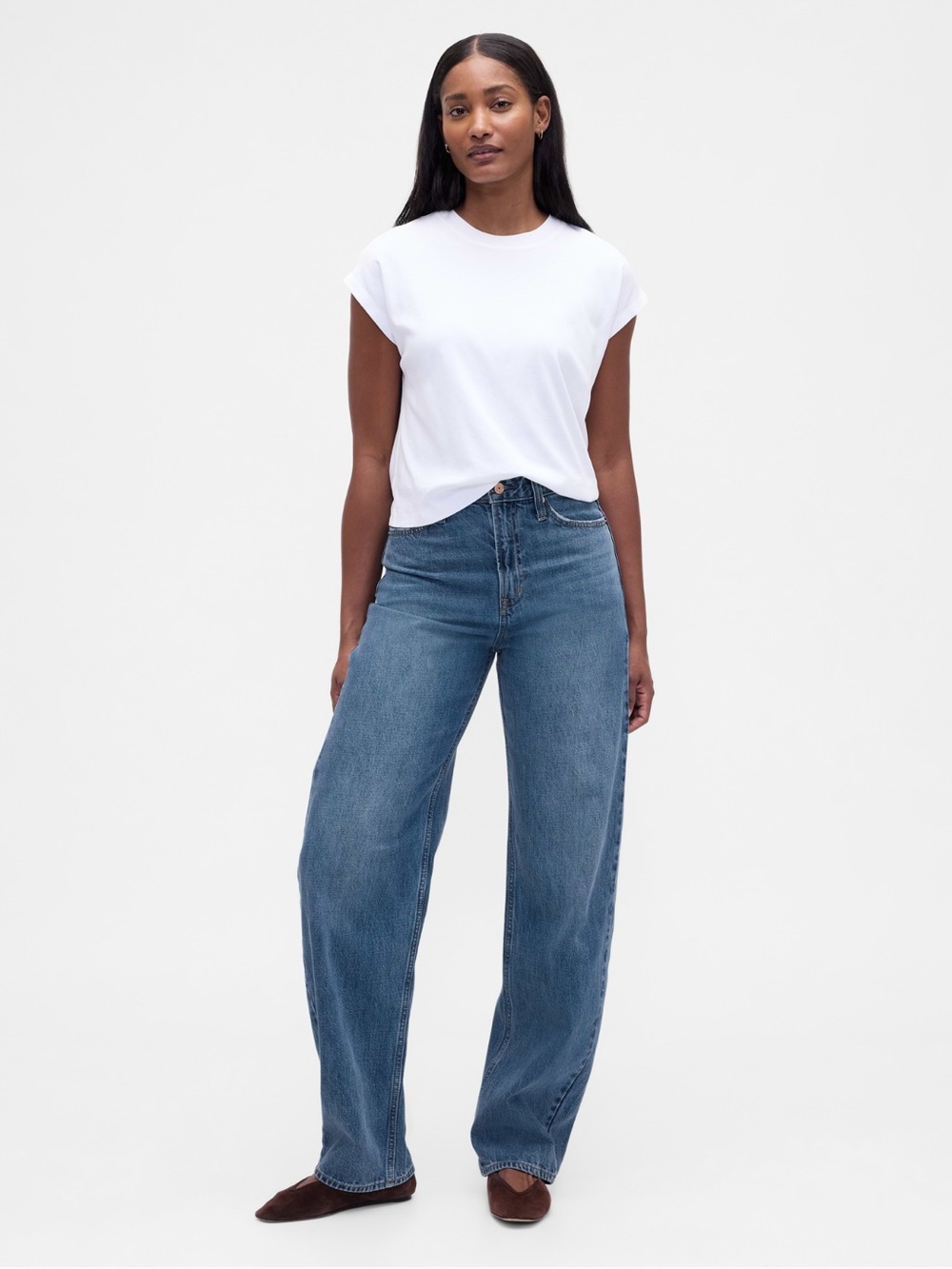 Gap Curvy High Rise Barrel Jeans